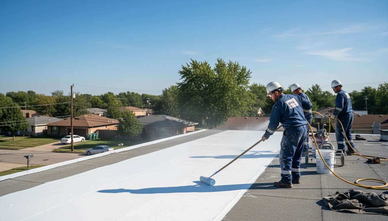 Commercial roof coating in Farmington, IL near me